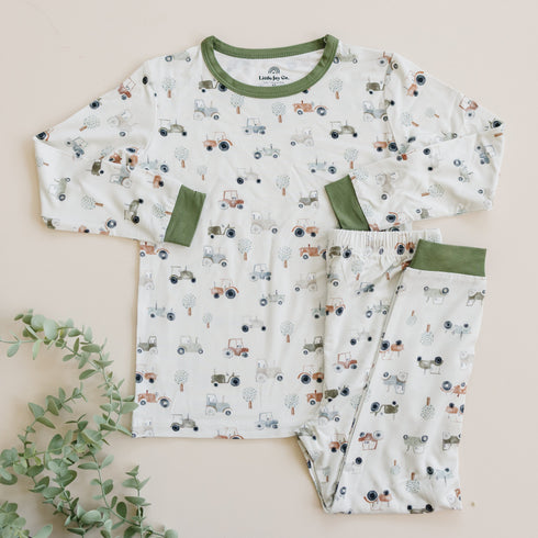 tiny-tractors-2pc-bamboo-pajama-set- at Sophia's Style-5